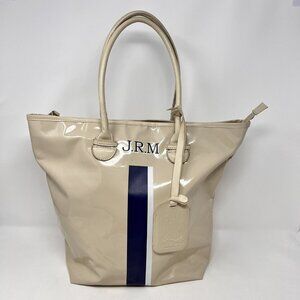 Jack Russel Malletier Paris Cream Navy Plastic Goyard Tote‎ Bag - READ -